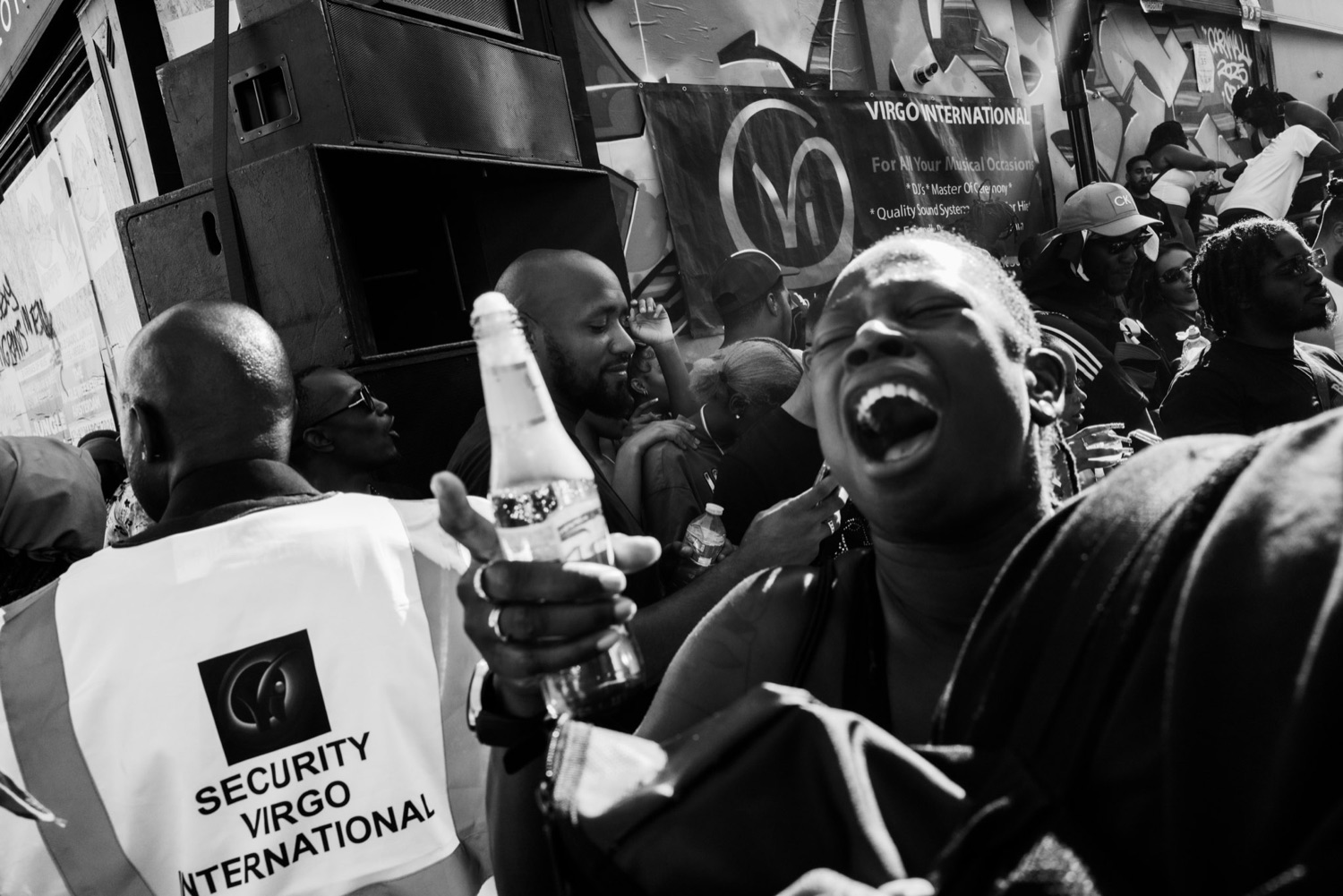 Crowd and colour at Notting Hill Carnival, documentary event photography