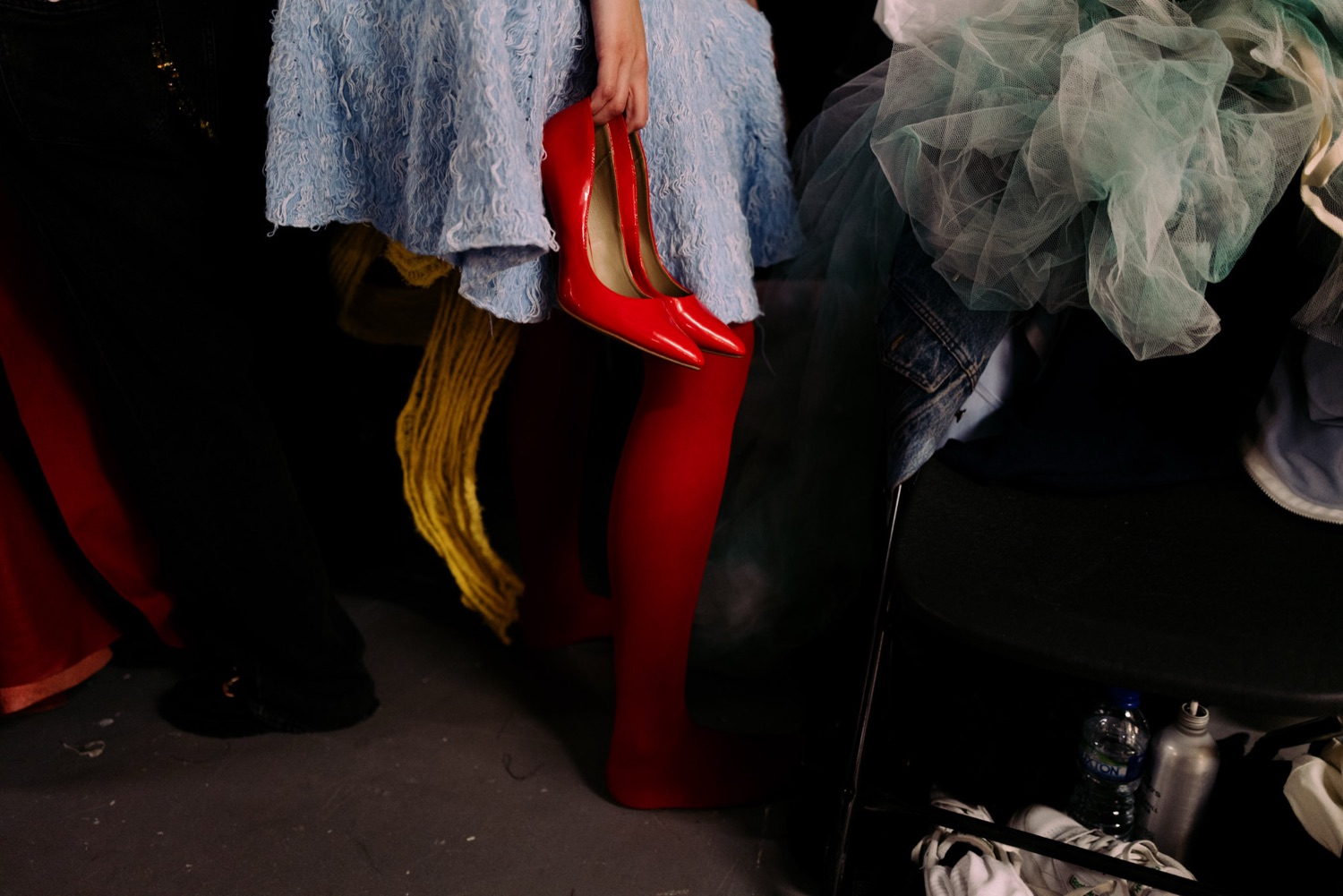 Model on the runway at the University of Westminster BA Fashion Showcase